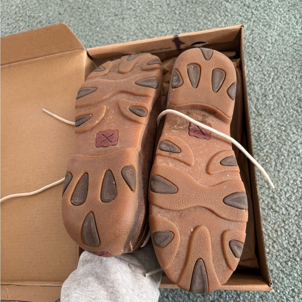 Twisted X Brown and Ivory Women's Flats - Picture 3 of 4